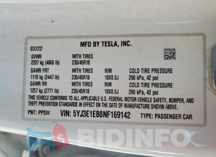 5YJ3E1EB8NF169142 Photo# 12