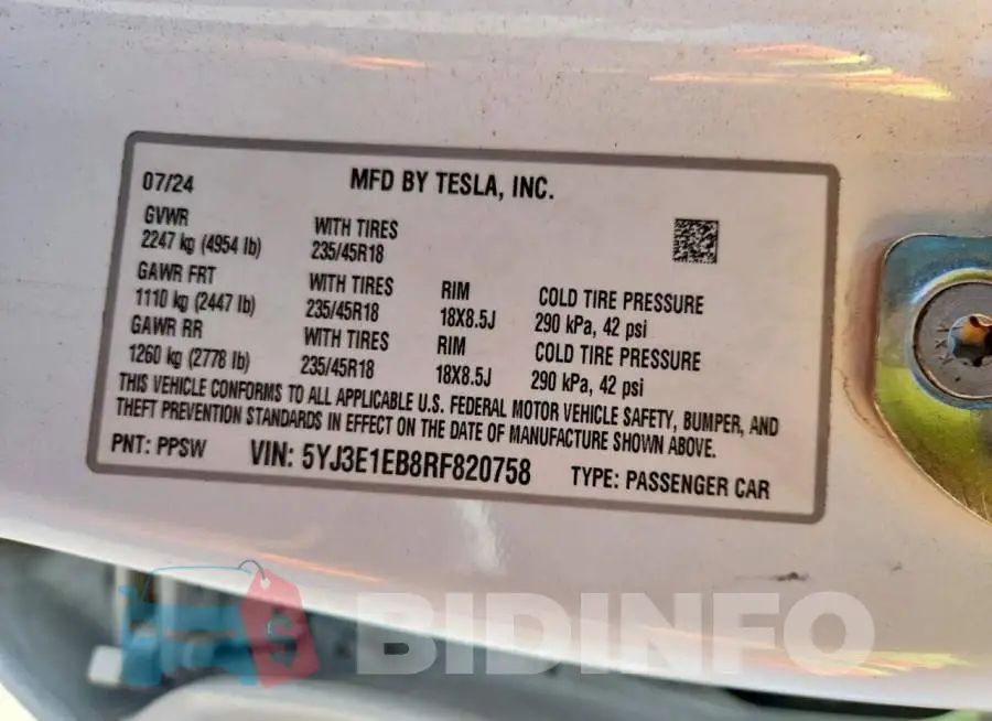 5YJ3E1EB8RF820758 Photo# 12