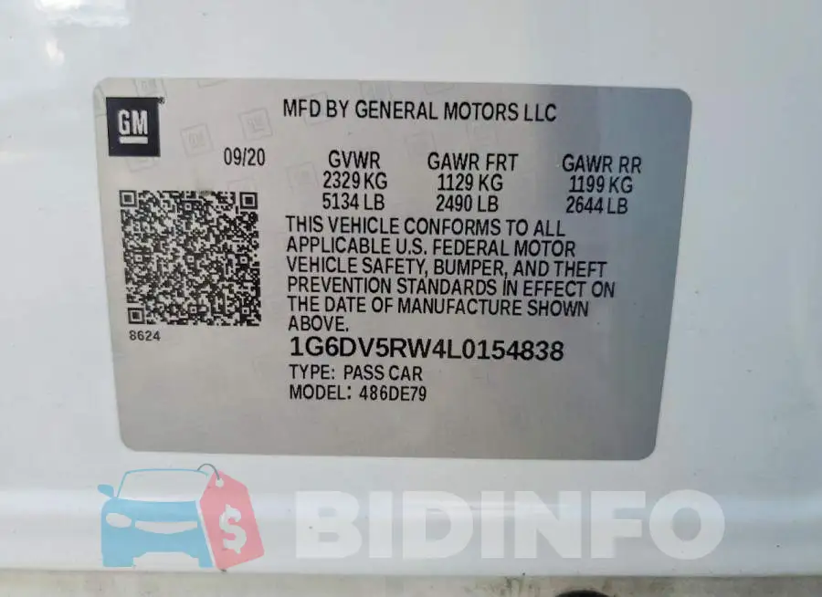 1G6DV5RW4L0154838 Photo# 12