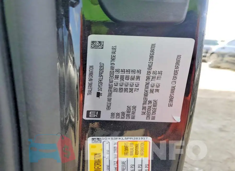 1GYS3FKL5PR281917 Photo# 13