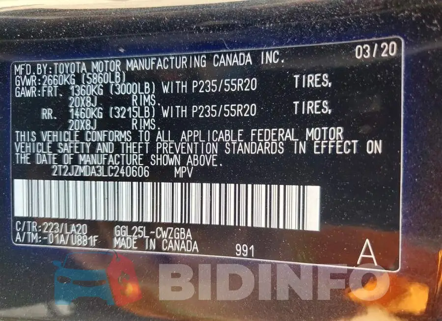 2T2JZMDA3LC240606 Photo# 14