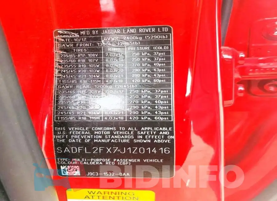 SADFL2FX7J1Z01416 Photo# 13
