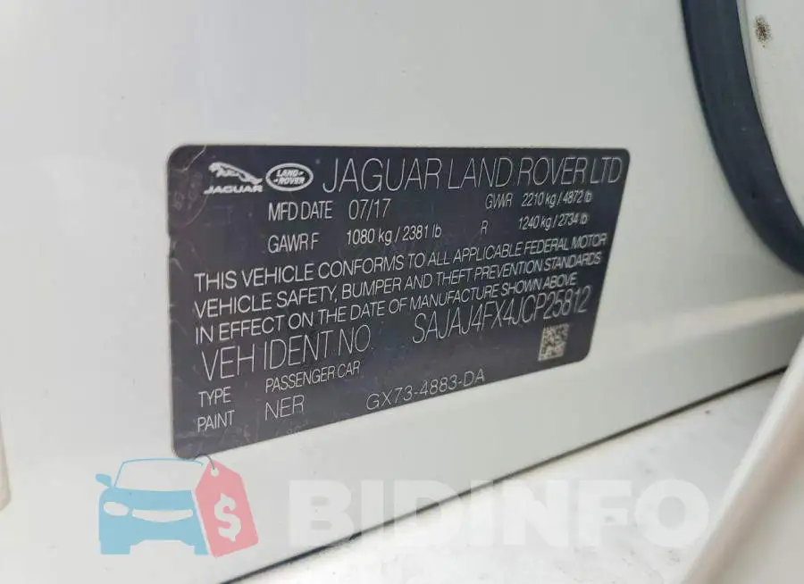SAJAJ4FX4JCP25812 Photo# 12
