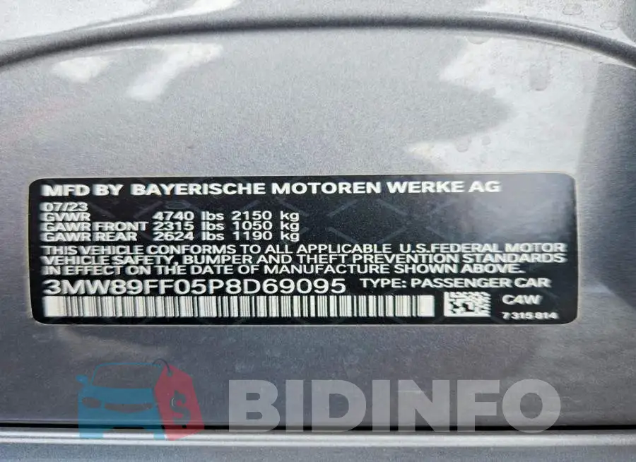 3MW89FF05P8D69095 Photo# 13