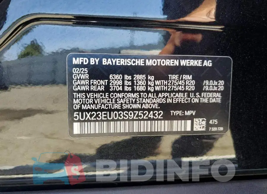 5UX23EU03S9Z52432 Photo# 13