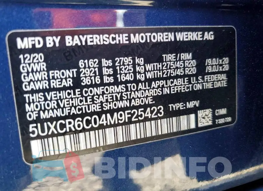 5UXCR6C04M9F25423 Photo# 13