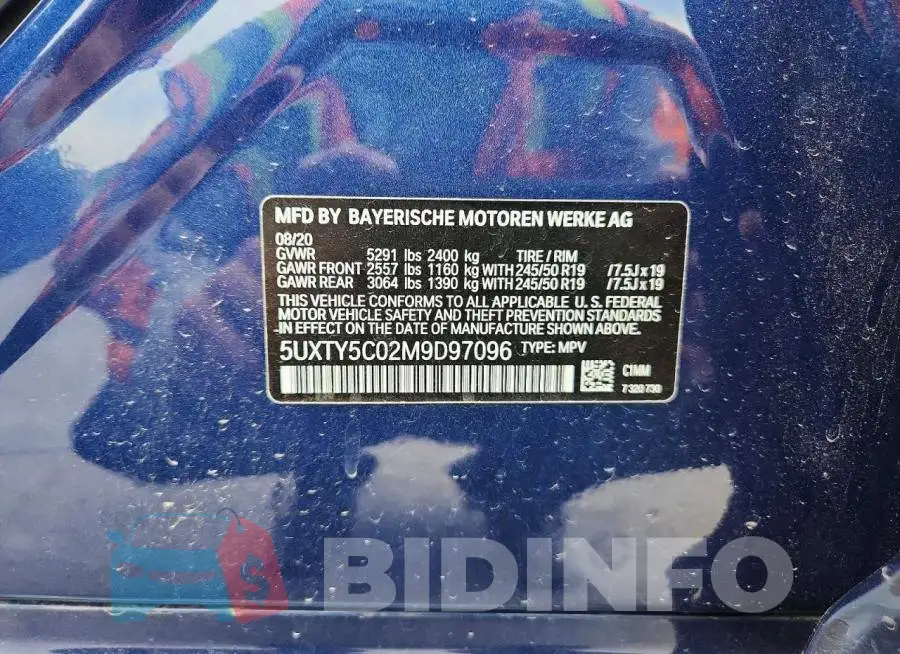5UXTY5C02M9D97096 Photo# 12