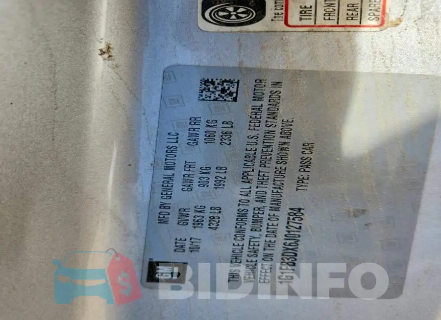 1G1FB3DX6J0127584 Photo# 13