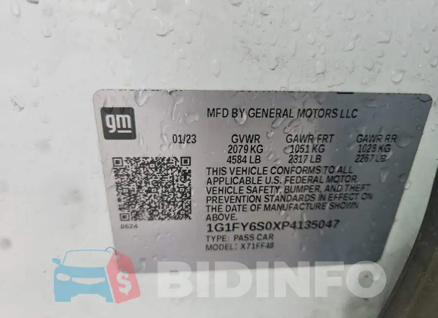 1G1FY6S0XP4135047 Photo# 12