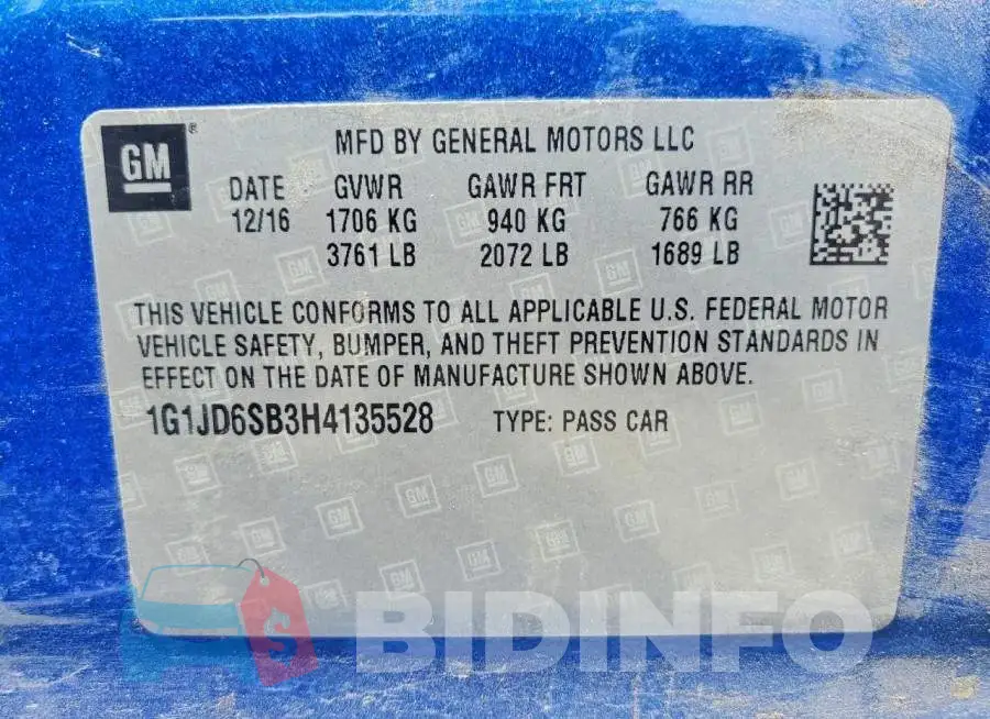 1G1JD6SB3H4135528 Photo# 13