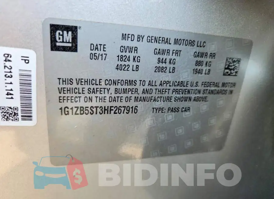 1G1ZB5ST3HF267916 Photo# 12