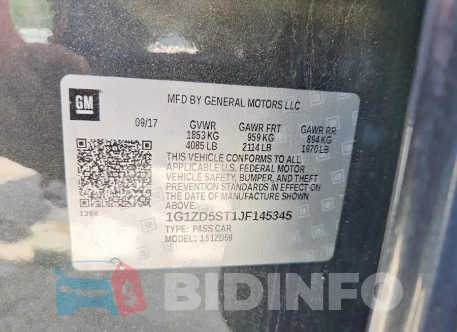 1G1ZD5ST1JF145345 Photo# 12