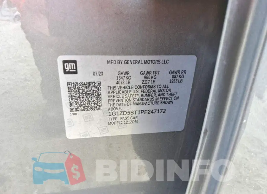 1G1ZD5ST1PF247172 Photo# 12