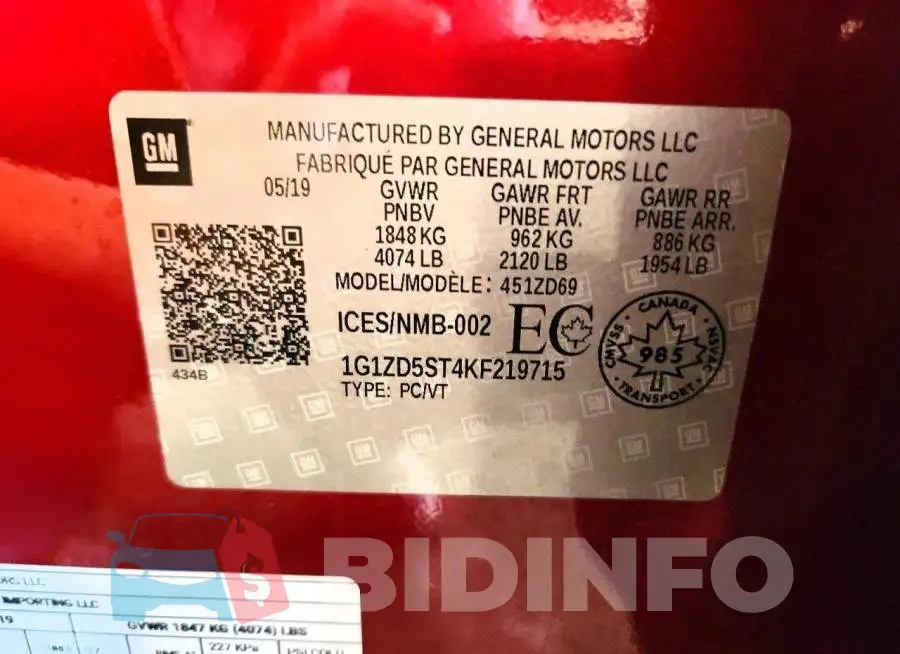 1G1ZD5ST4KF219715 Photo# 13