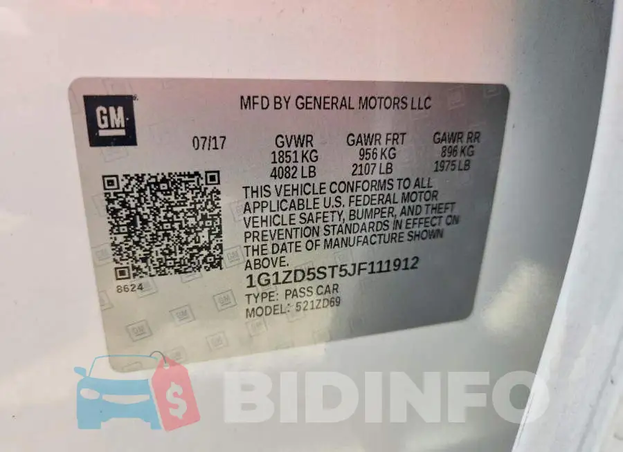 1G1ZD5ST5JF111912 Photo# 12