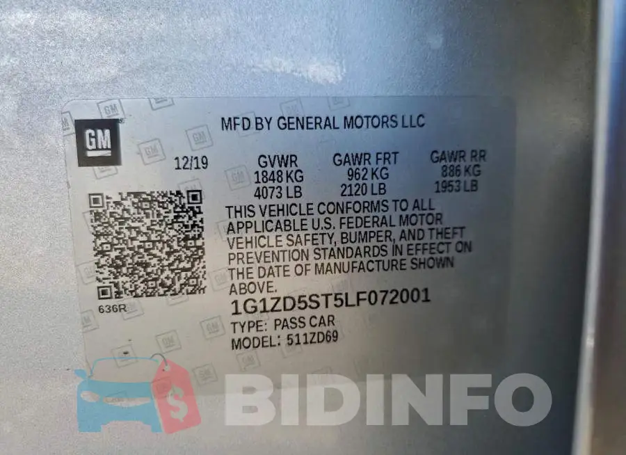 1G1ZD5ST5LF072001 Photo# 12