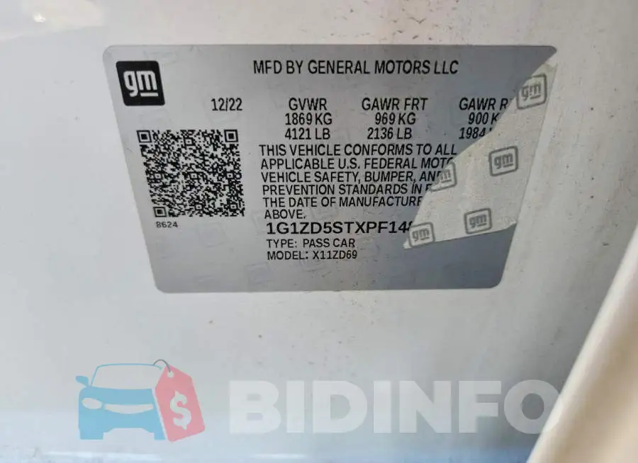 1G1ZD5STXPF148091 Photo# 12
