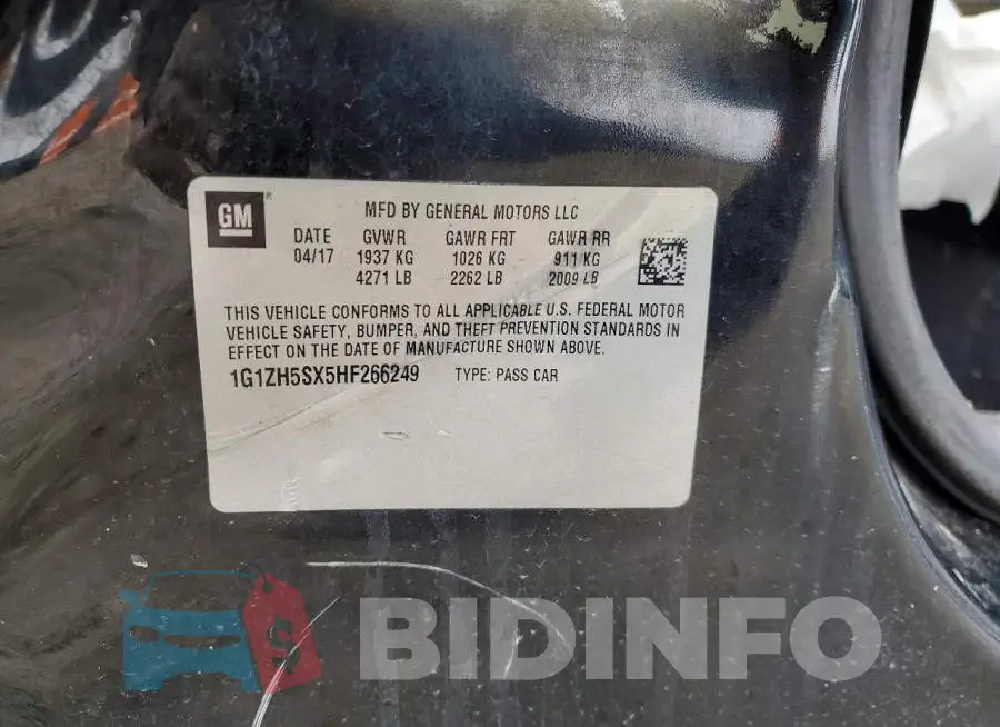 1G1ZH5SX5HF266249 Photo# 13