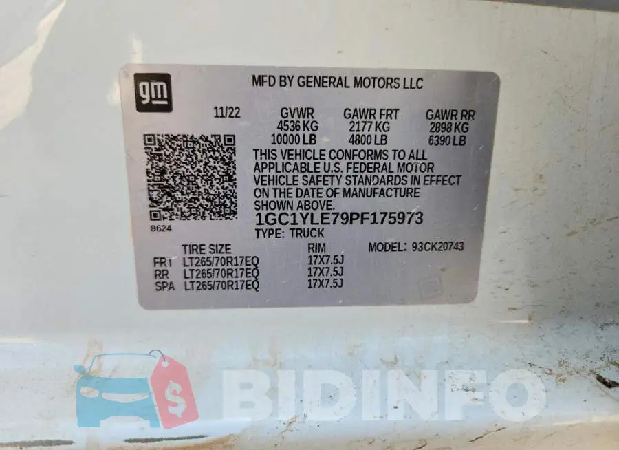 1GC1YLE79PF175973 Photo# 12