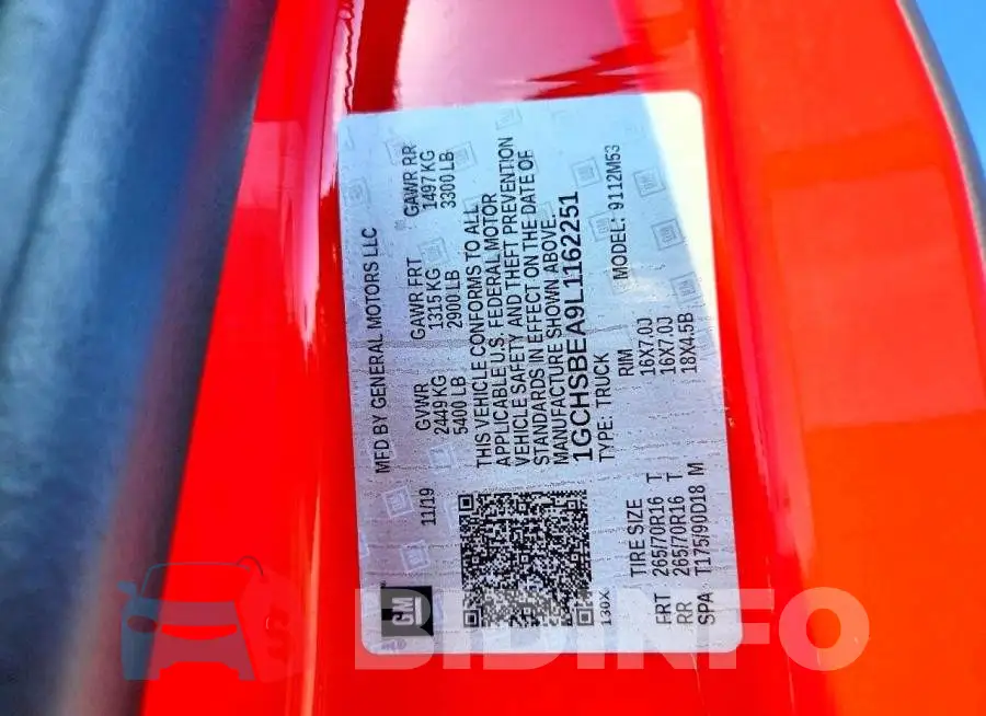 1GCHSBEA9L1162251 Photo# 12