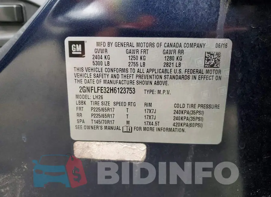 2GNFLFE32H6123753 Photo# 12
