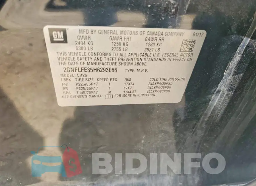 2GNFLFE35H6293086 Photo# 13