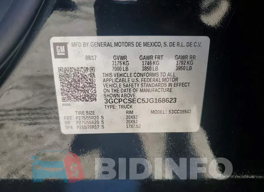 3GCPCSEC5JG168623 Photo# 12