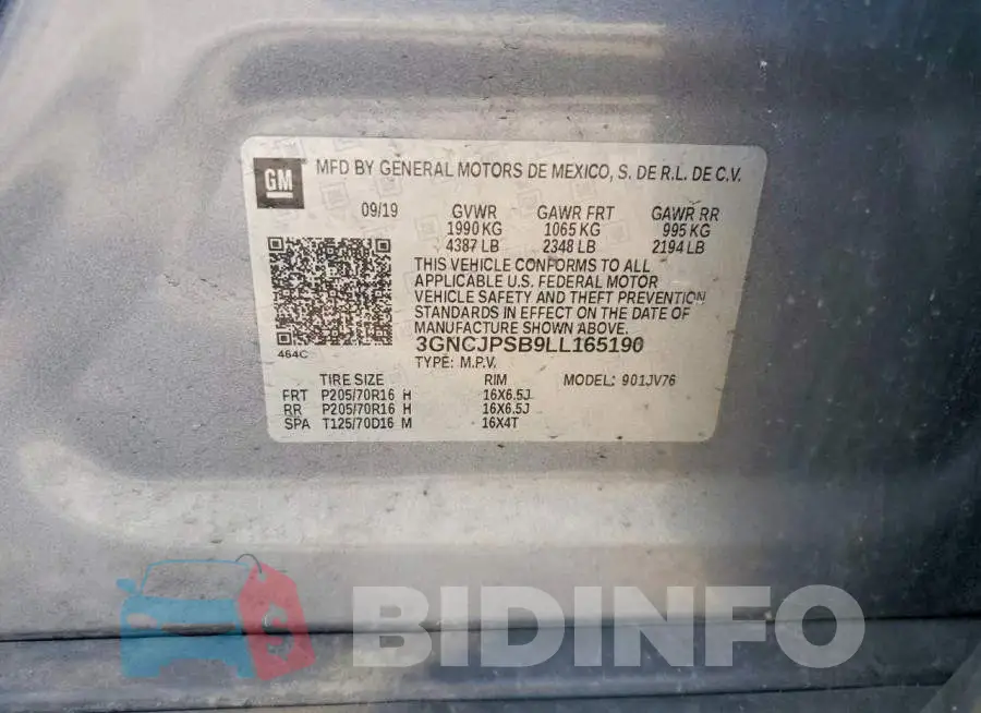 3GNCJPSB9LL165190 Photo# 13