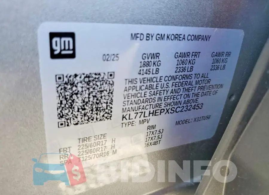 KL77LHEPXSC232453 Photo# 14