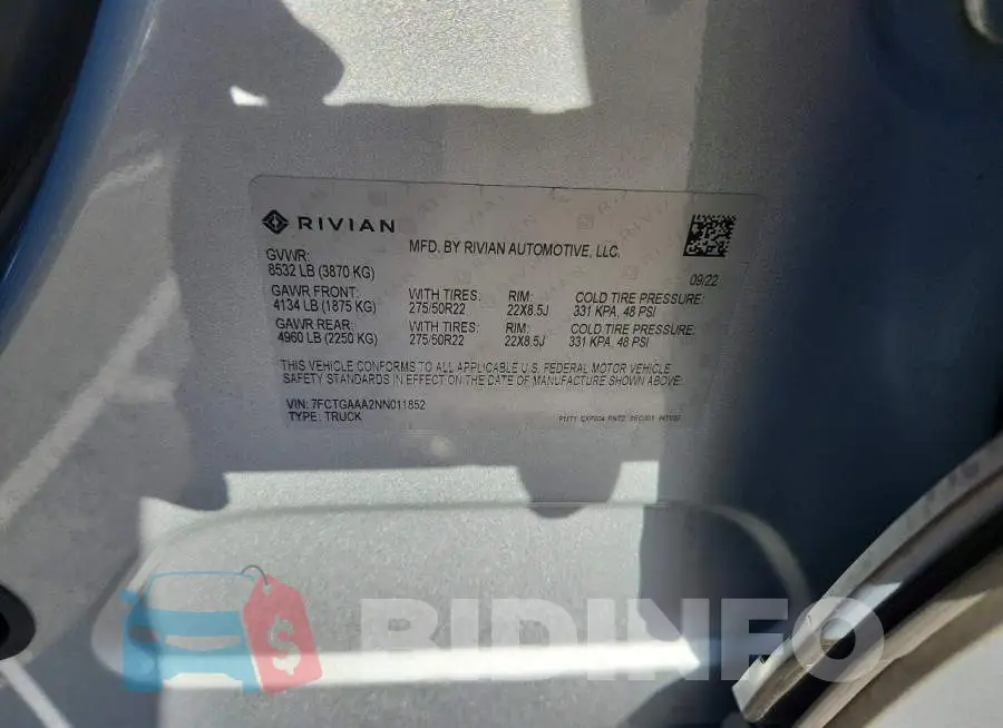 7FCTGAAA2NN011852 Photo# 12