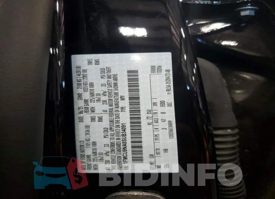 1FMCU9NA8SUB34091 Photo# 12