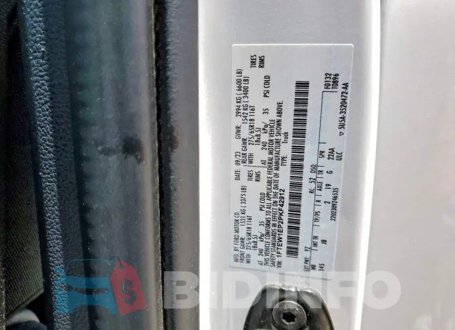 1FTEW1EP2PKF42912 Photo# 13