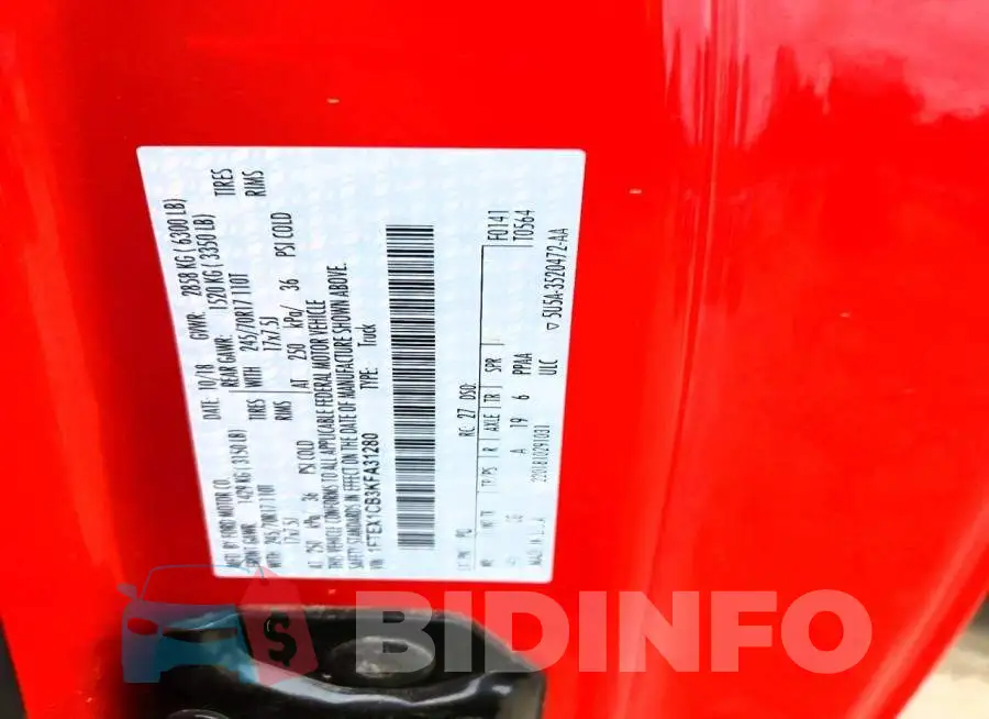 1FTEX1CB3KFA31280 Photo# 12