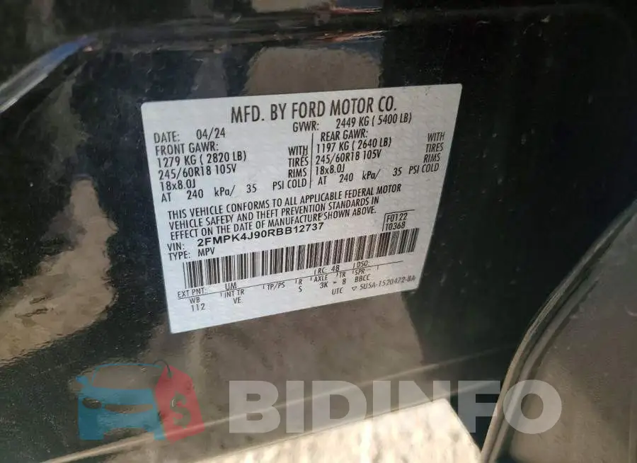 2FMPK4J90RBB12737 Photo# 13