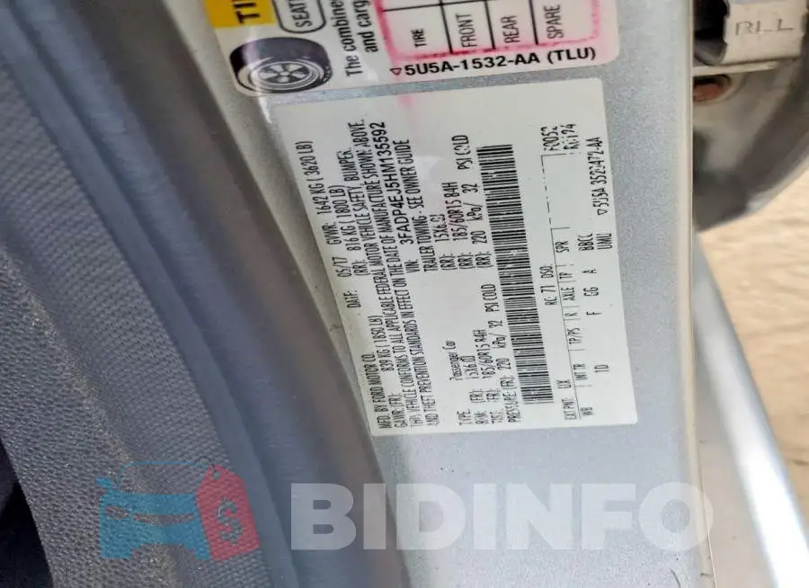 3FADP4EJ5HM135592 Photo# 12