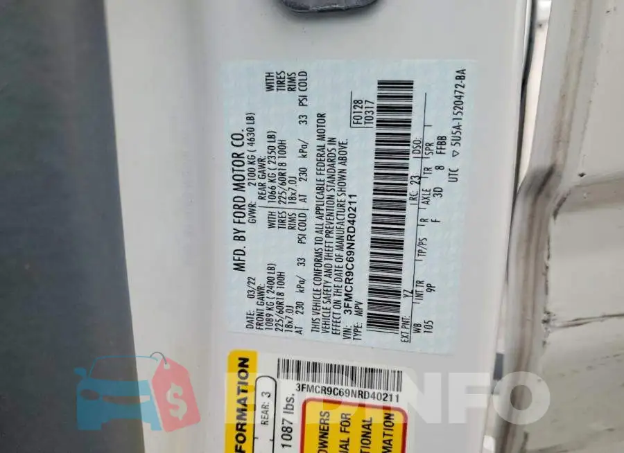 3FMCR9C69NRD40211 Photo# 13