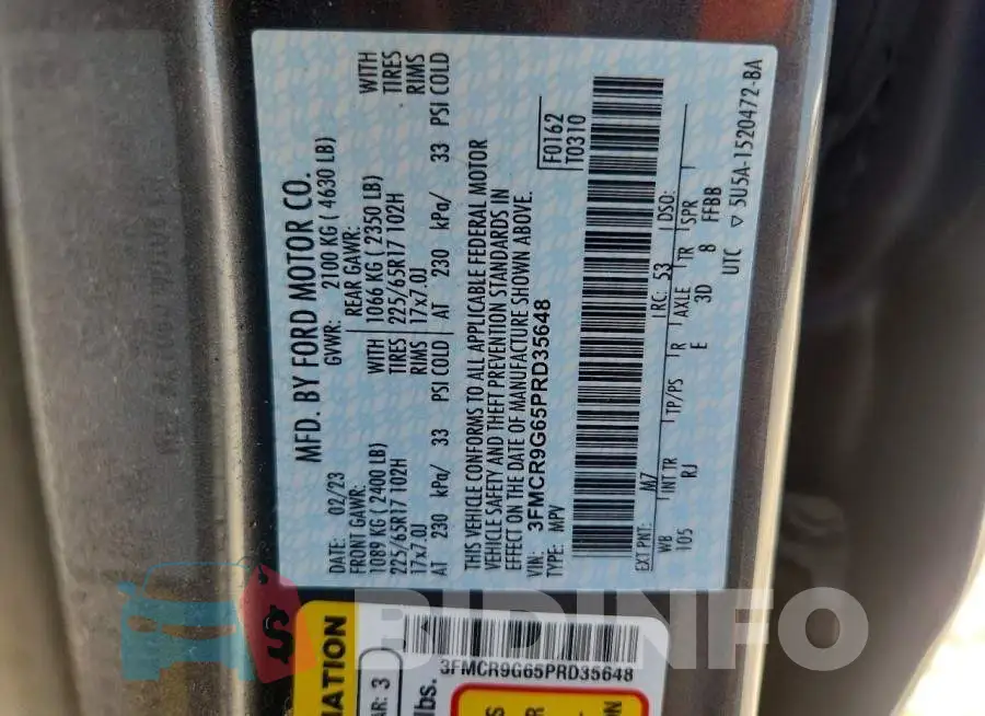 3FMCR9G65PRD35648 Photo# 13