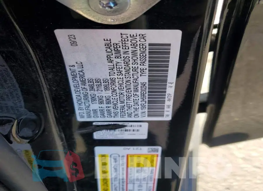 19XFL2H59RE002945 Photo# 12