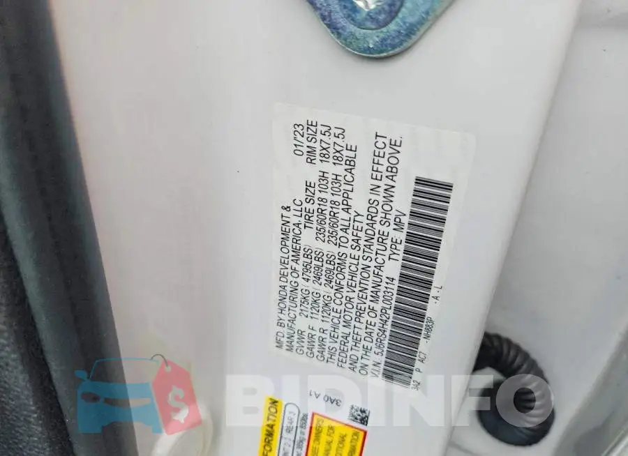 5J6RS4H42PL003114 Photo# 13