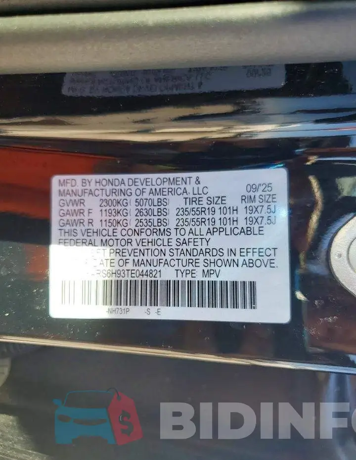 7FARS6H93TE044821 Photo# 13