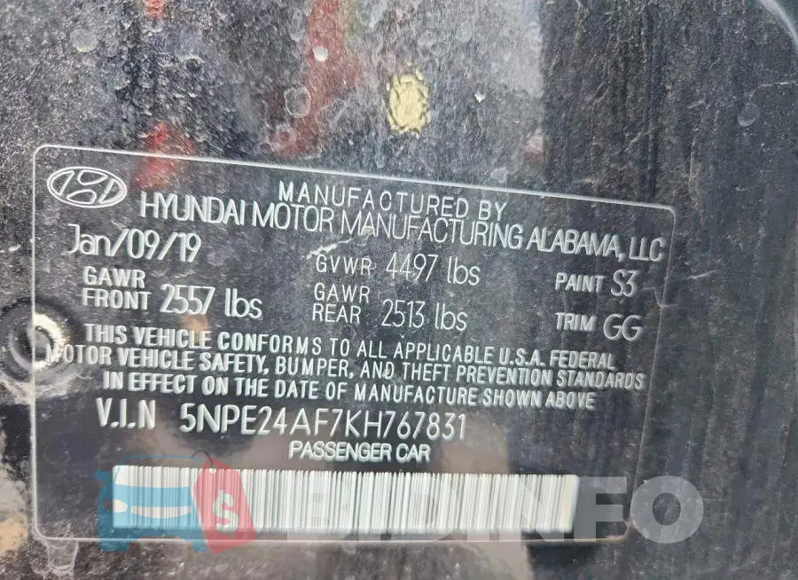 5NPE24AF7KH767831 Photo# 13