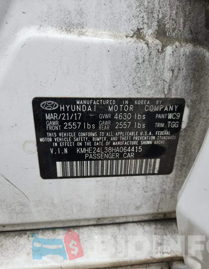 KMHE24L38HA064415 Photo# 12