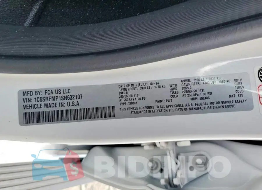 1C6SRFMP1SN632107 Photo# 13