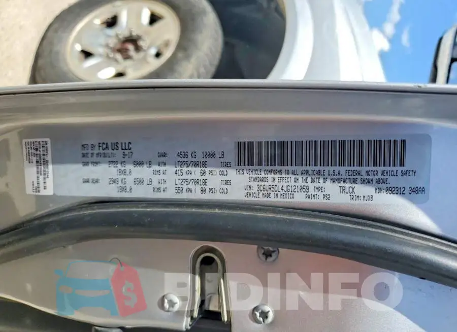 3C6UR5DL4JG121059 Photo# 12