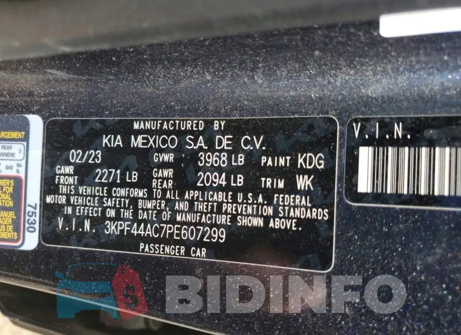3KPF44AC7PE607299 Photo# 12