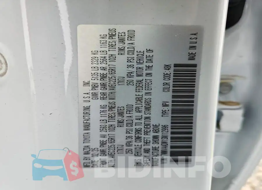 7MMVAADW1SN112996 Photo# 13