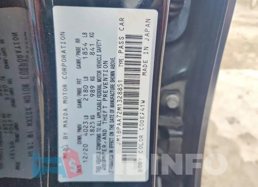 JM1BPAA72M1328851 Photo# 12