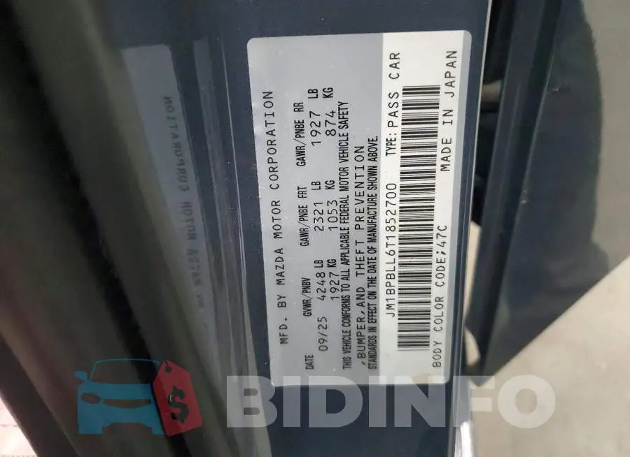 JM1BPBLL6T1852700 Photo# 13