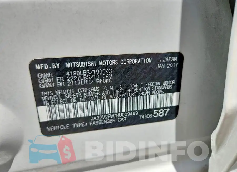 JA32V2FW7HU009489 Photo# 12