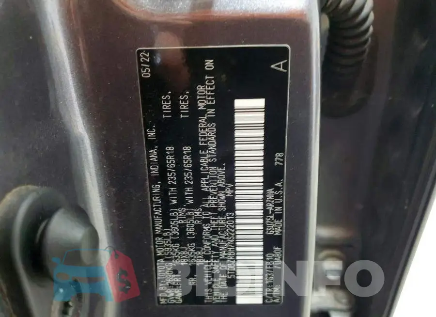 5TDBZRBH7NS222013 Photo# 13